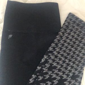 Fabletics black and houndstooth print leggings